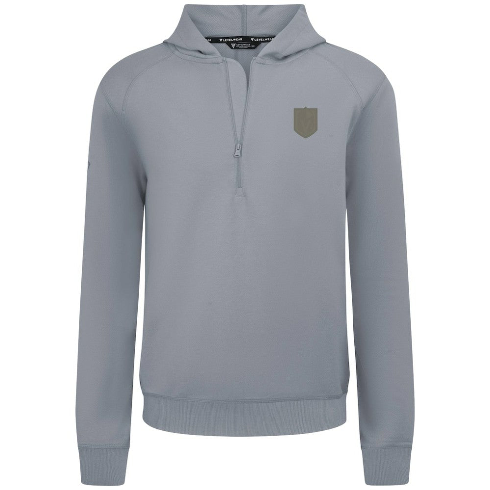 Vegas Golden Knights Levelwear Technic Quarter-Zip Pullover Hoodie - Gray Hoodies