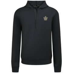 Toronto Maple Leafs Levelwear Technic Quarter-Zip Pullover Hoodie - Black Hoodies