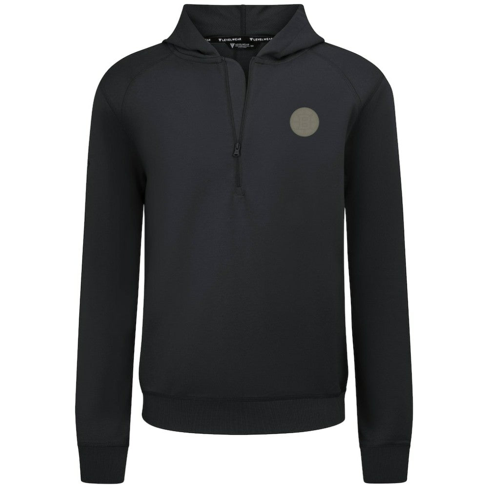 Boston Bruins Levelwear Technic Quarter-Zip Pullover Hoodie - Black Hoodies