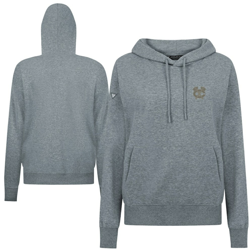 Chicago Blackhawks Levelwear Women's Adorn Copper Hoodie - Gray Hoodies