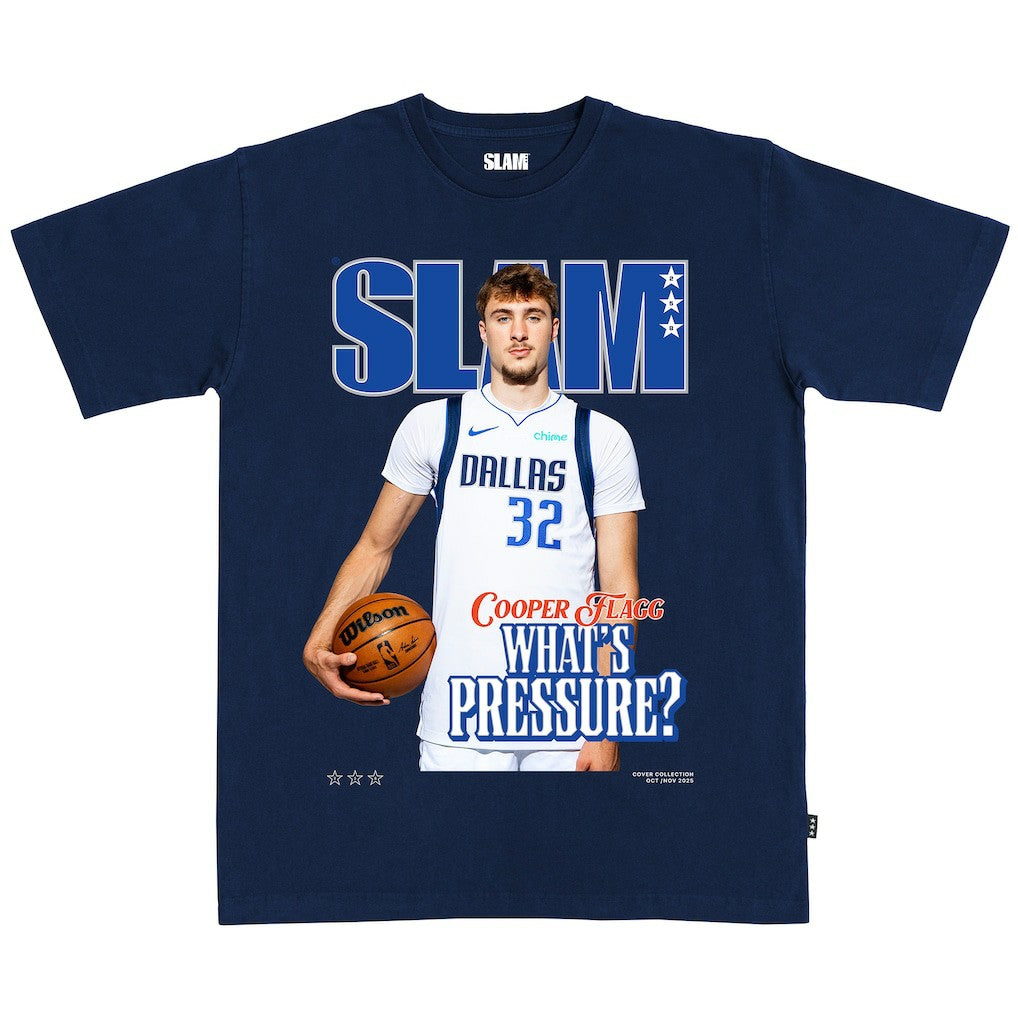 Cooper Flagg Dallas Mavericks SLAM Unisex Cover T-Shirt sale - Navy outlet