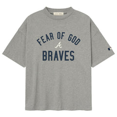 Atlanta Braves Fear of God x MLB 90's Fit T-Shirt Heather Gray
