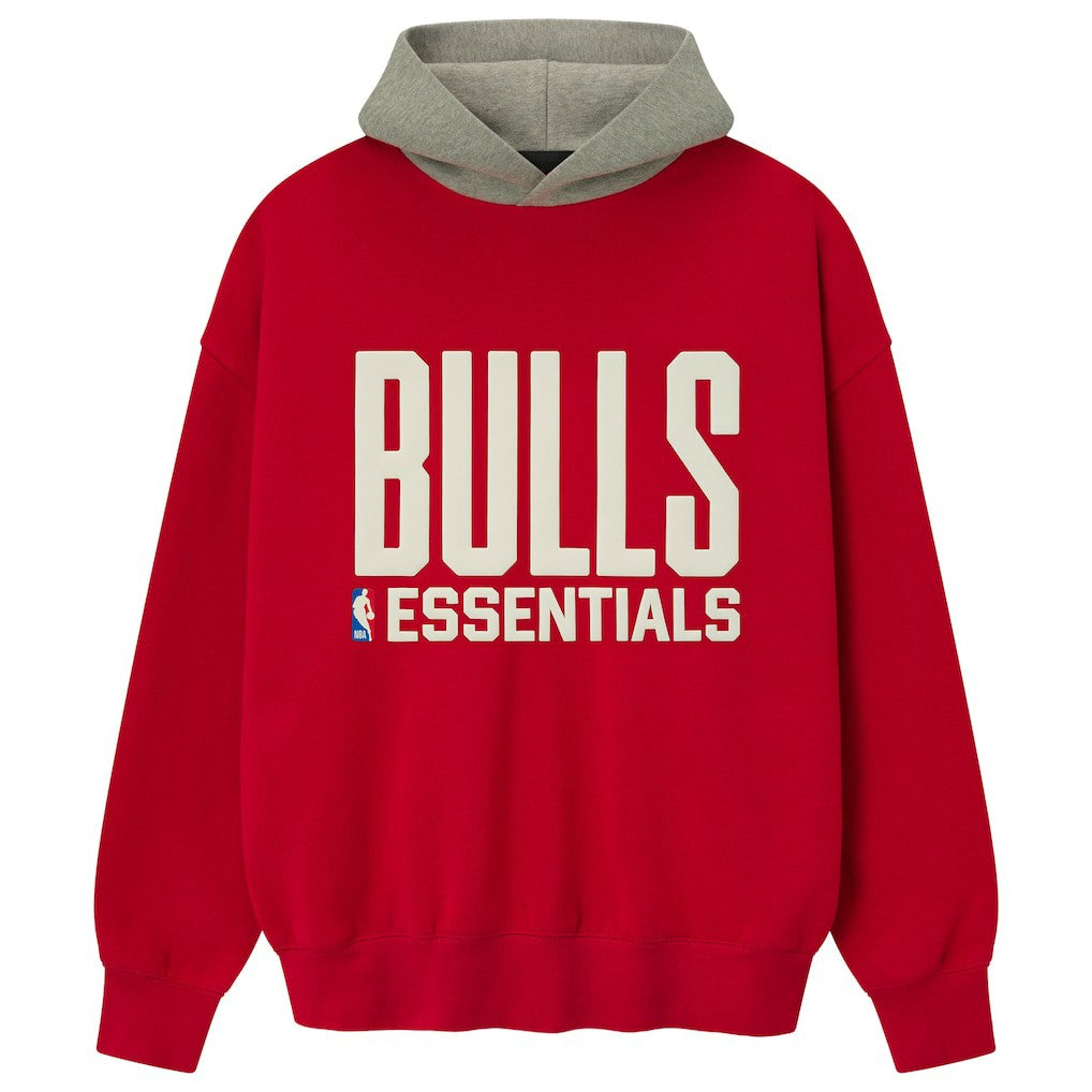 Chicago Bulls Fear of God x NBA Unisex Sport Hoodie - Red/Heather Gray discount