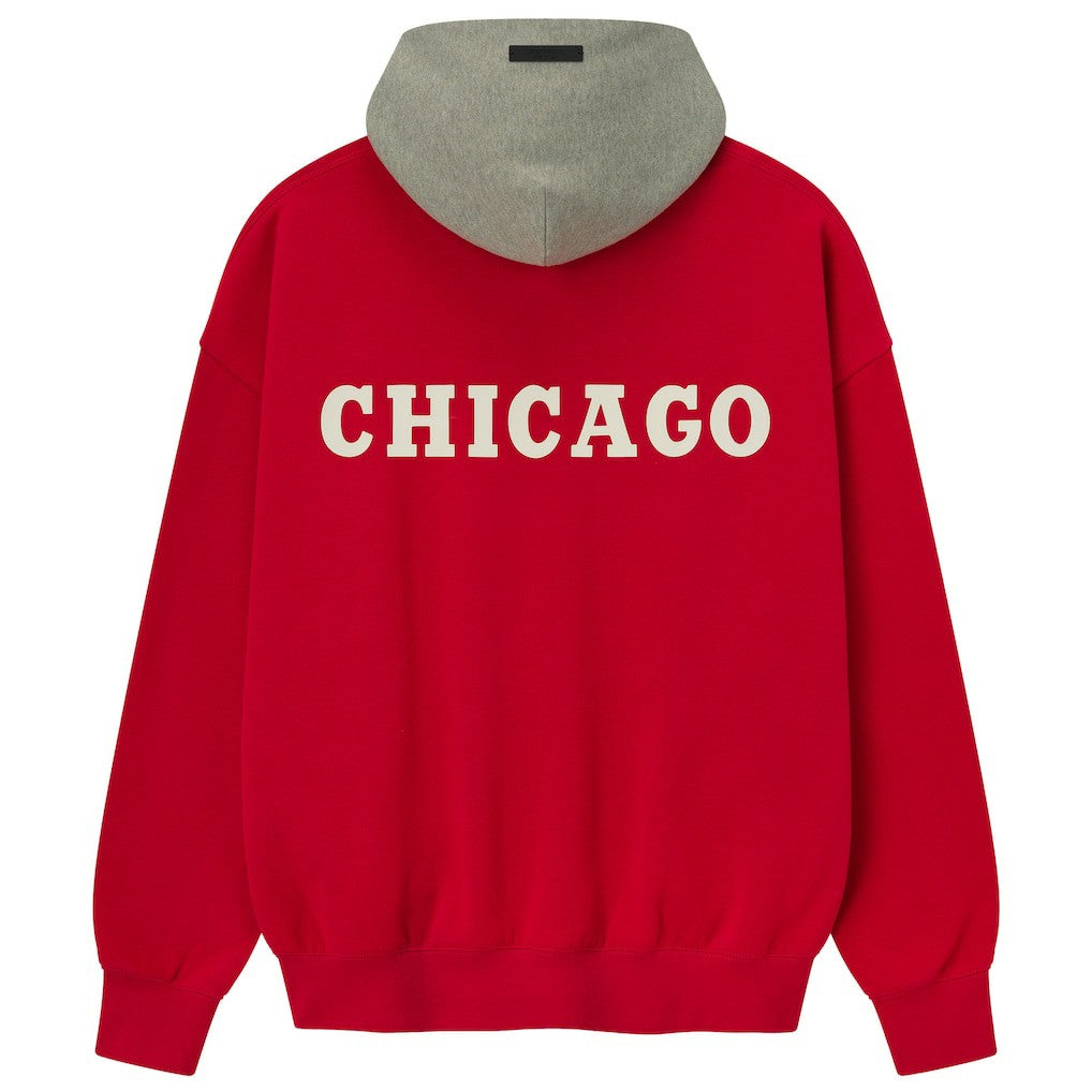 Chicago Bulls Fear of God x NBA Unisex Sport Hoodie - Red/Heather Gray discount