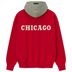 Chicago Bulls Fear of God x NBA Unisex Sport Hoodie - Red/Heather Gray discount