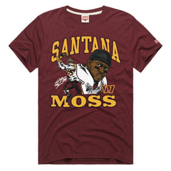 Santana Moss Washington Commanders Homage Unisex Retired Player Classic Caricature T-Shirt - Burgundy on sale