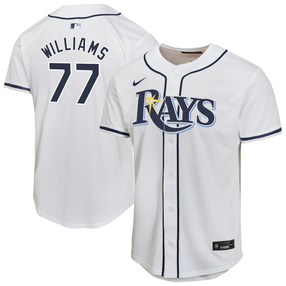 Carson Williams Tampa Bay Rays Youth Home Player Game Jersey White