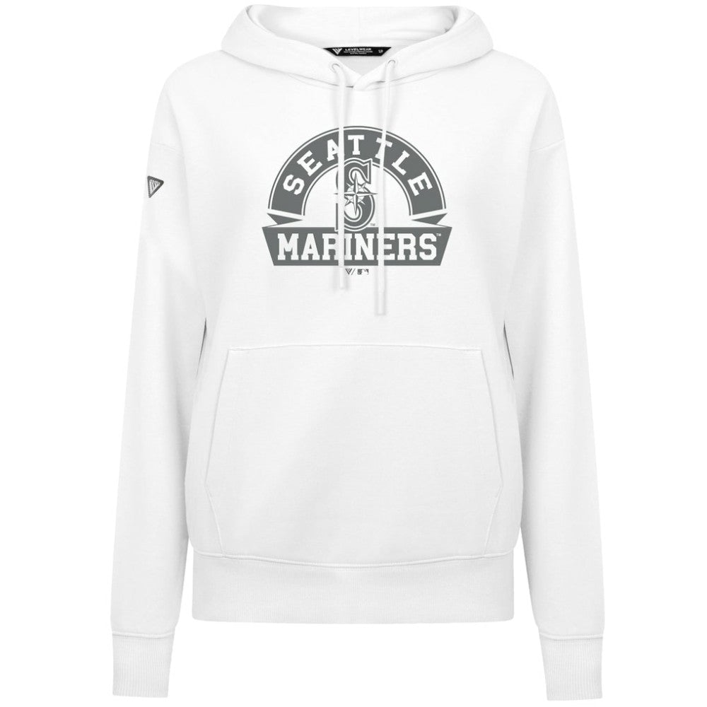 Seattle Mariners Levelwear Women's Adorn Banner Arch Hoodie White