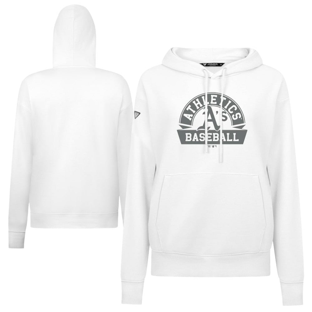 Athletics Levelwear Women's Adorn Banner Arch Hoodie White