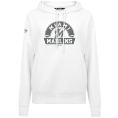 Miami Marlins Levelwear Women's Adorn Banner Arch Hoodie White