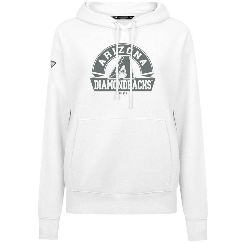 Arizona Diamondbacks Levelwear Women's Adorn Banner Arch Hoodie White