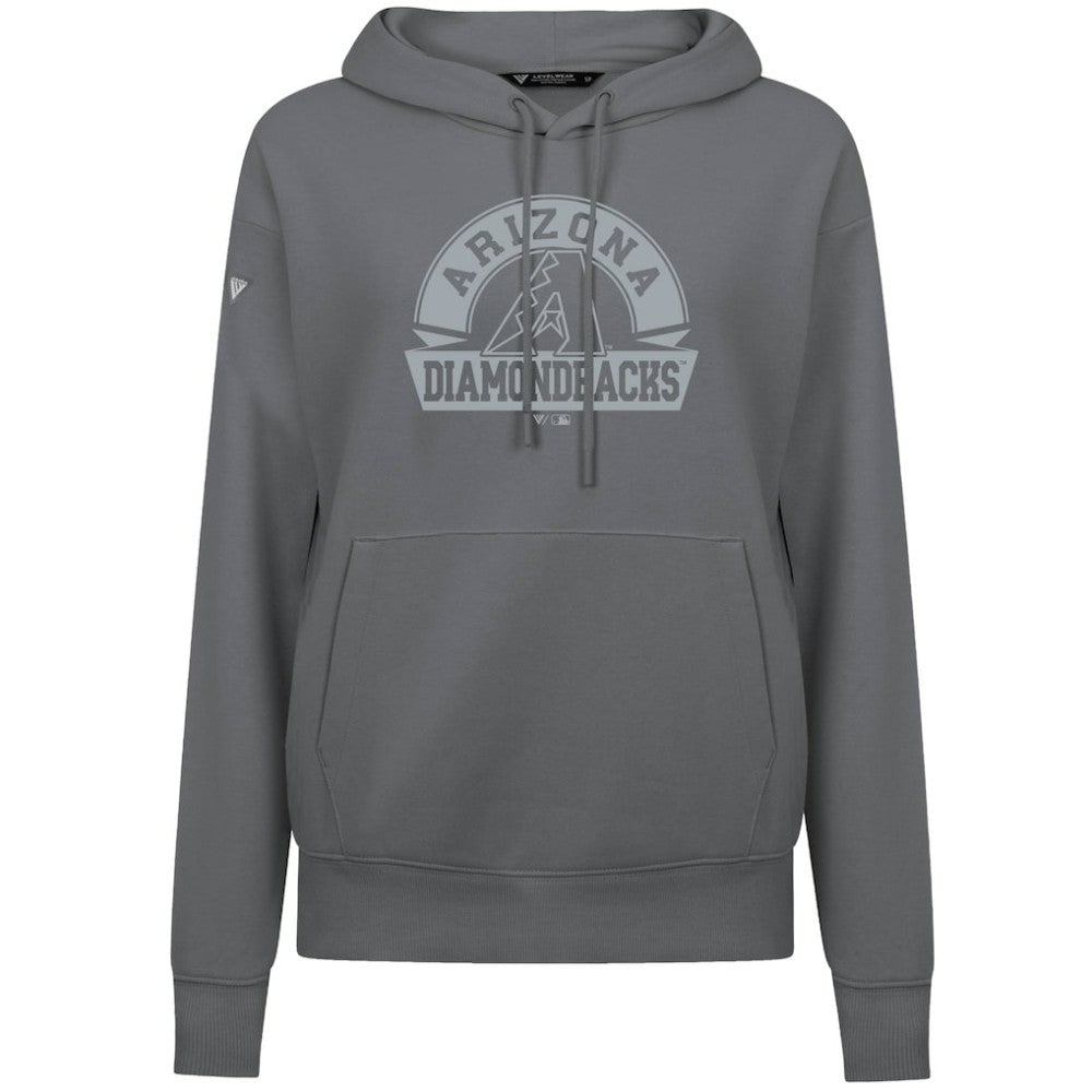 Arizona Diamondbacks Levelwear Women's Adorn Banner Arch Hoodie Stone
