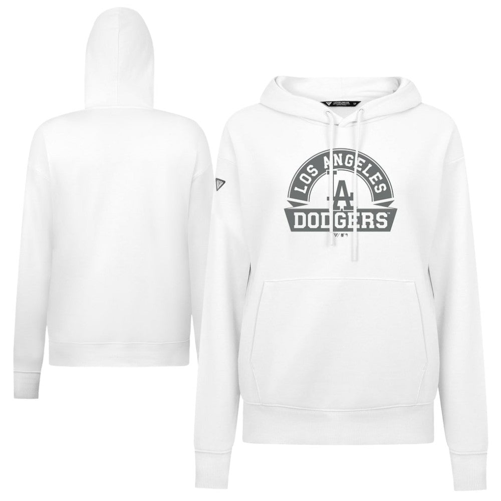Los Angeles Dodgers Levelwear Women's Adorn Banner Arch Hoodie White