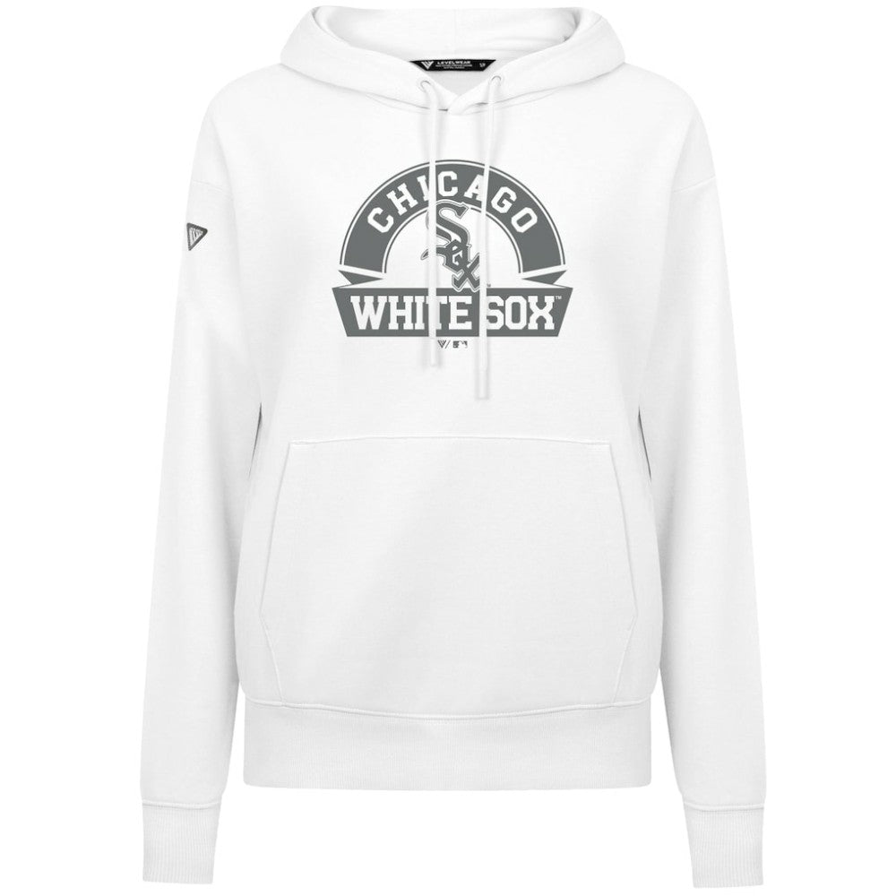 Chicago White Sox Levelwear Women's Adorn Banner Arch Hoodie White