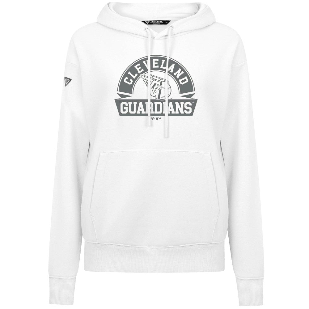 Cleveland Guardians Levelwear Women's Adorn Banner Arch Hoodie White