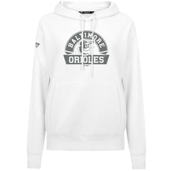 Baltimore Orioles Levelwear Women's Adorn Banner Arch Hoodie White