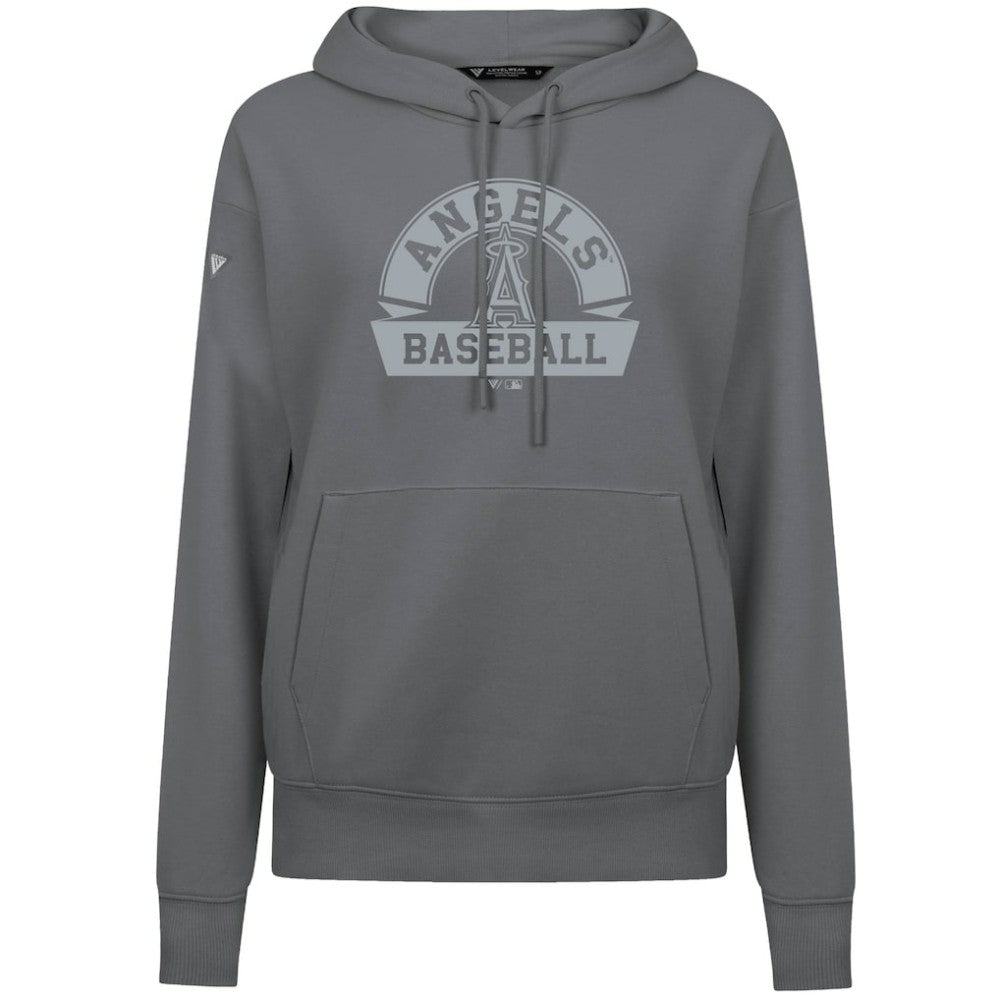 Los Angeles Angels Levelwear Women's Adorn Banner Arch Hoodie Stone