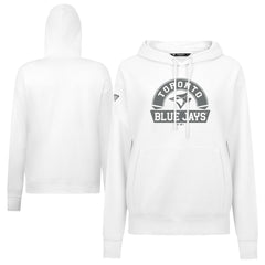 Toronto Blue Jays Levelwear Women's Adorn Banner Arch Hoodie White