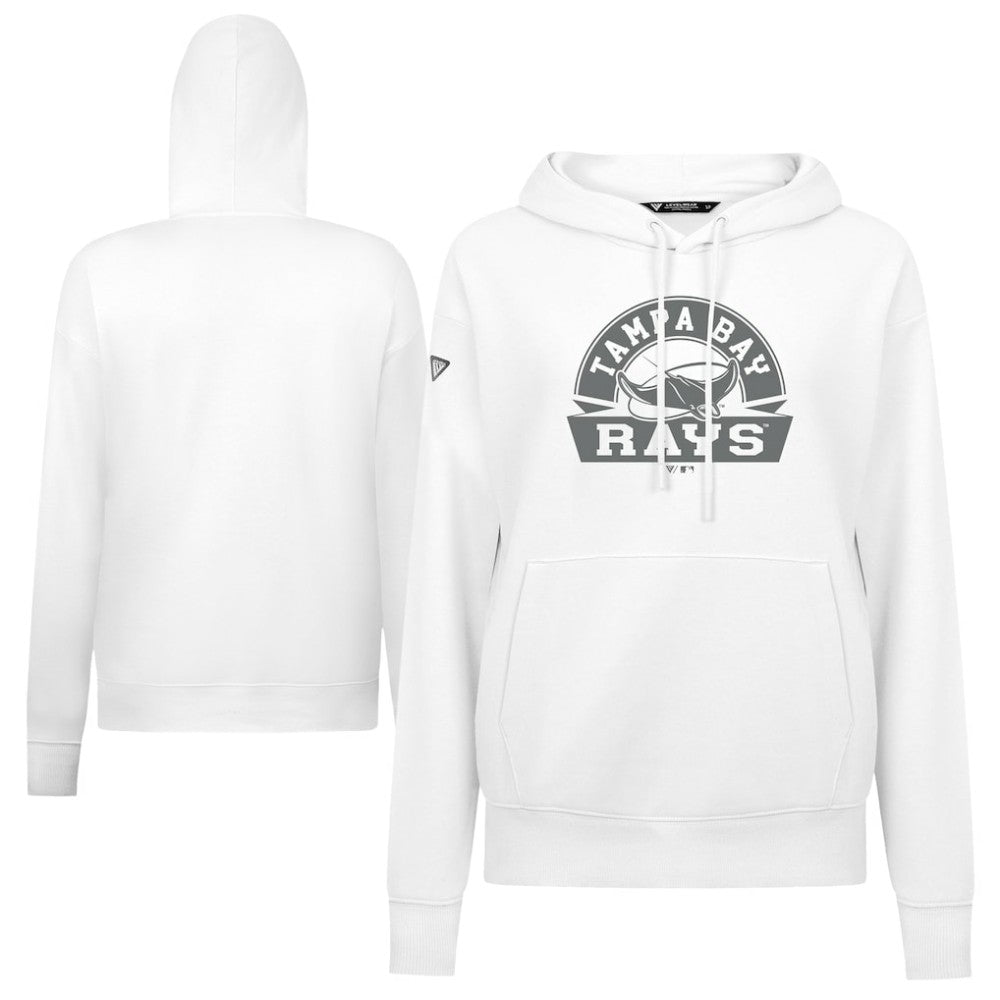 Tampa Bay Rays Levelwear Women's Adorn Banner Arch Hoodie White