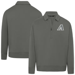 Arizona Diamondbacks Levelwear Women's Canmore Chenille Logo Quarter-Zip Top Stone