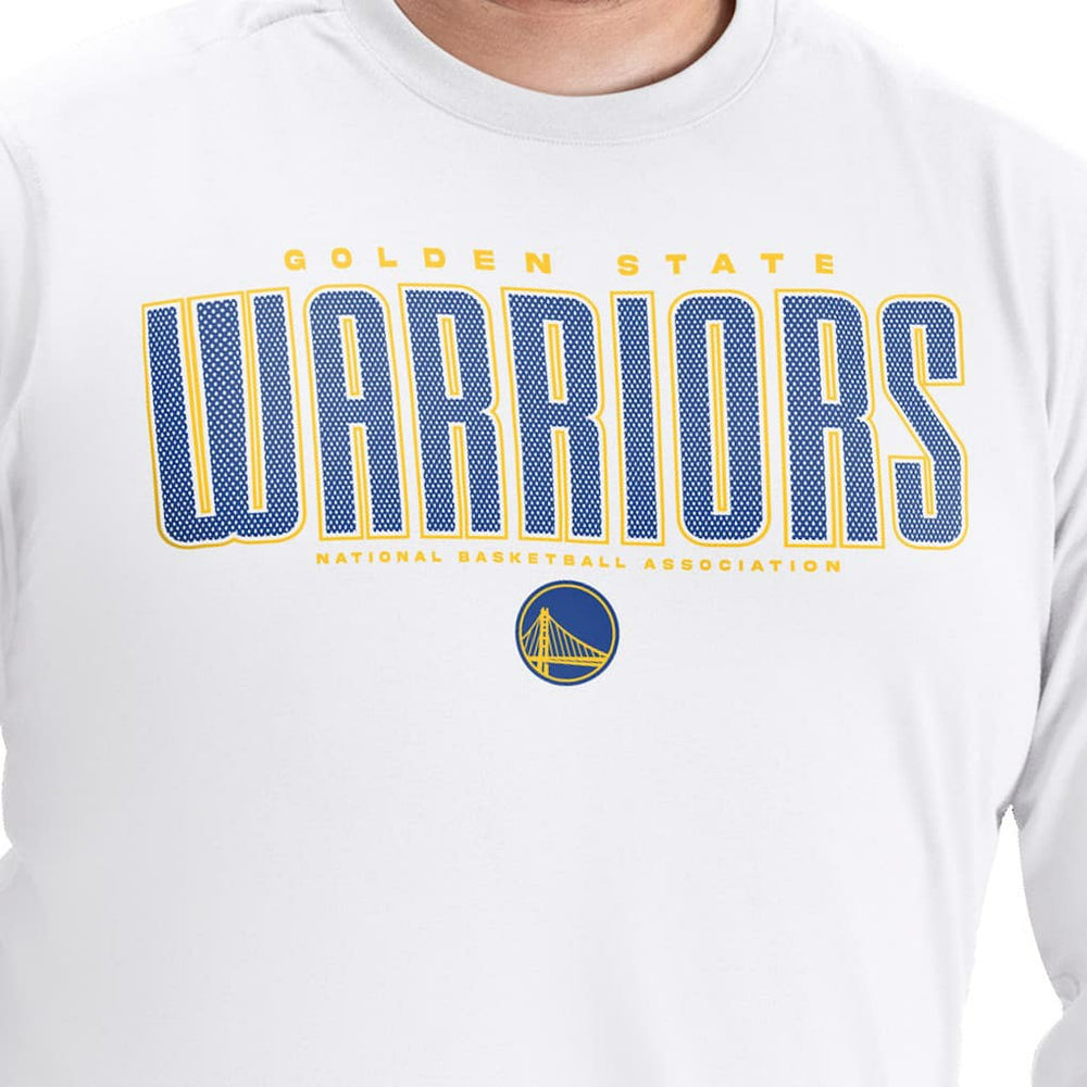 Golden State Warriors G-III Sports by Carl Banks Adaptive Printed Mesh Effect Long Sleeve T-Shirt sale - White shop