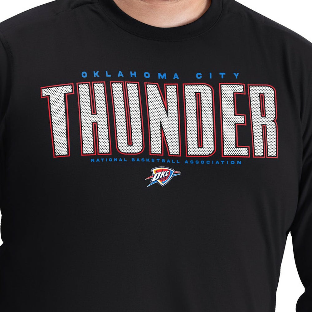 Oklahoma City Thunder G-III Sports by Carl Banks Adaptive Printed Mesh Effect Long Sleeve T-Shirt - Black outlet