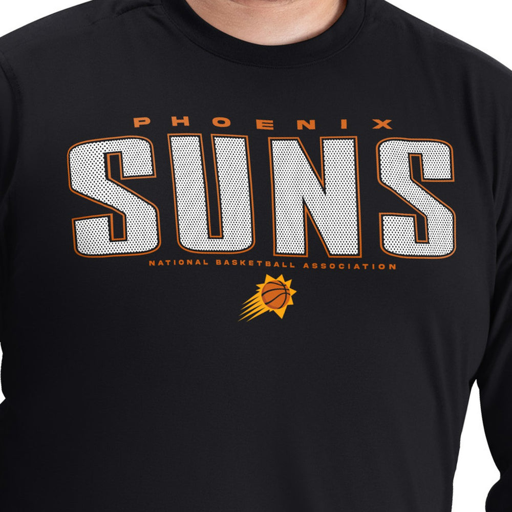 Phoenix Suns G-III Sports by Carl Banks Adaptive Printed Mesh Effect Long Sleeve T-Shirt - Black sale