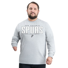 San Antonio Spurs G-III Sports by Carl Banks Adaptive Printed Mesh Effect Long Sleeve T-Shirt - Gray discount