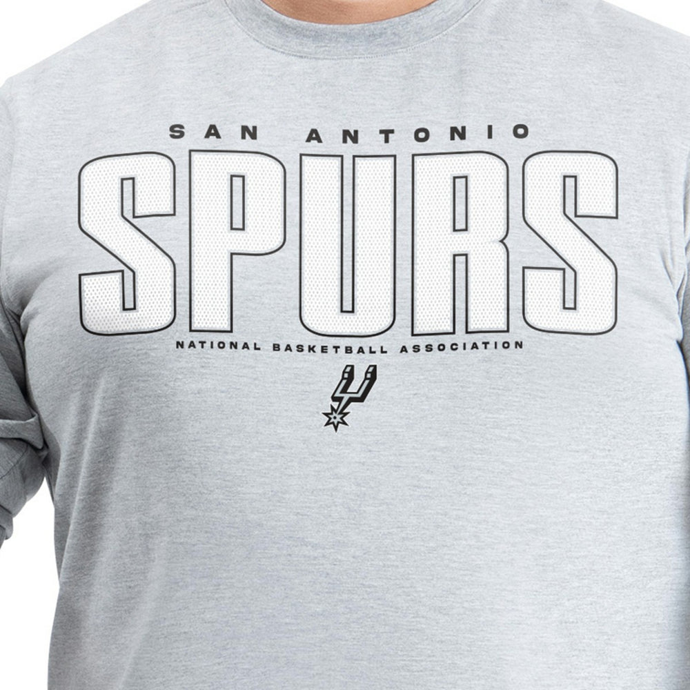 San Antonio Spurs G-III Sports by Carl Banks Adaptive Printed Mesh Effect Long Sleeve T-Shirt - Gray discount