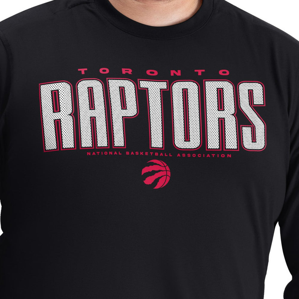 Toronto Raptors G-III Sports by Carl Banks Adaptive Printed Mesh Effect Long Sleeve T-Shirt - Black online