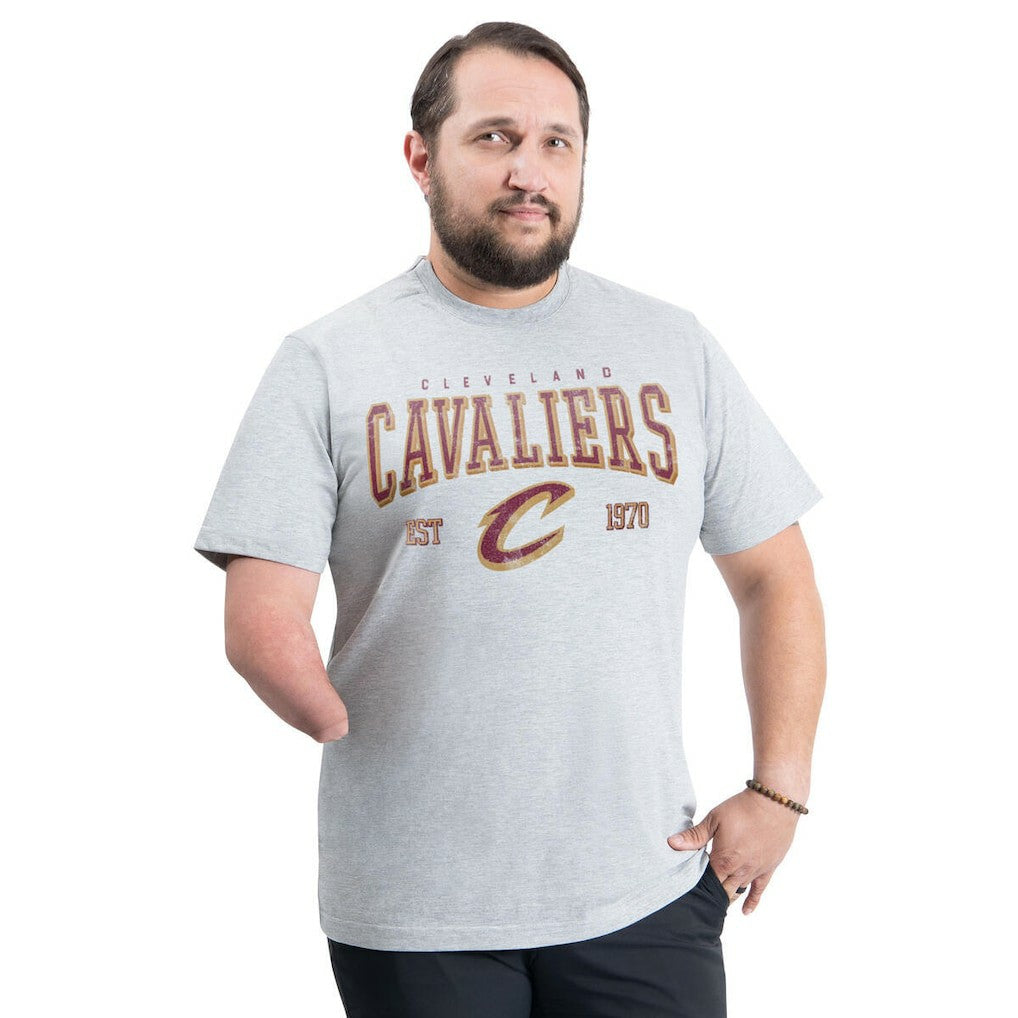 Cleveland Cavaliers G-III Sports by Carl Banks Adaptive Classic Team Spirit Short Sleeve T-Shirt sale - Gray shop
