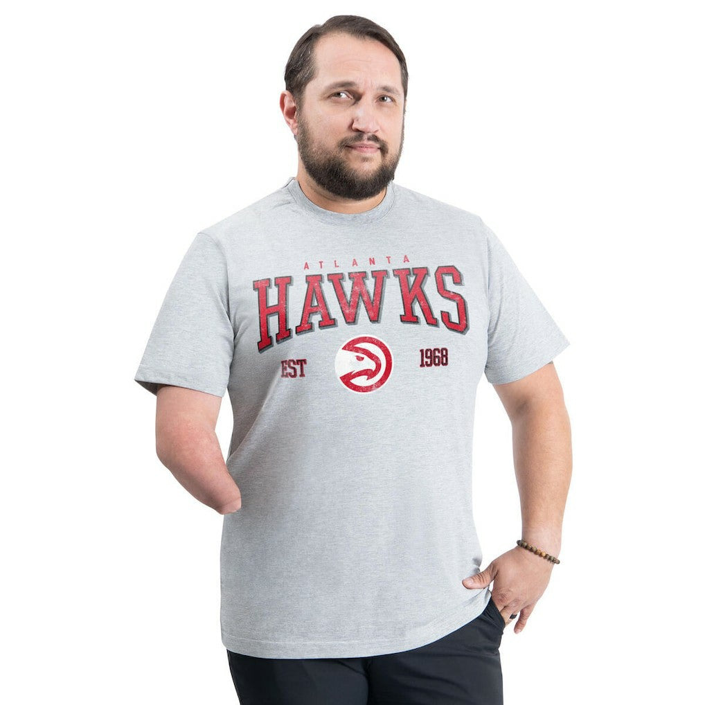Atlanta Hawks G-III Sports by Carl Banks Adaptive Classic Team Spirit Short Sleeve T-Shirt - Gray for sale