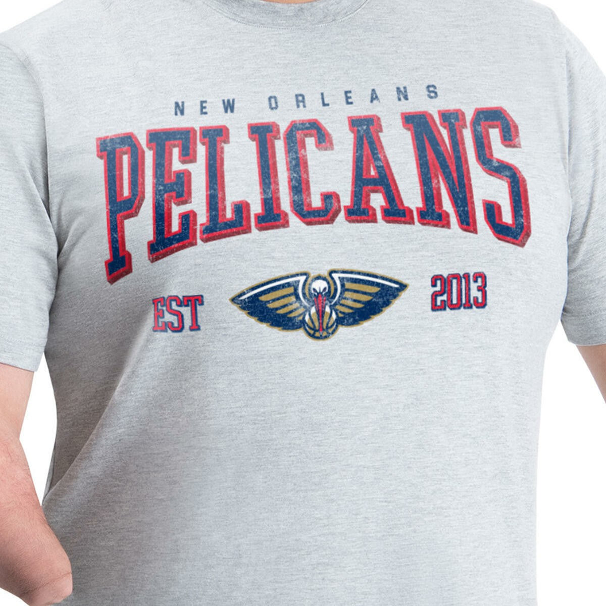 New Orleans Pelicans G-III Sports by Carl Banks Adaptive Classic Team Spirit Short Sleeve T-Shirt - Gray discount