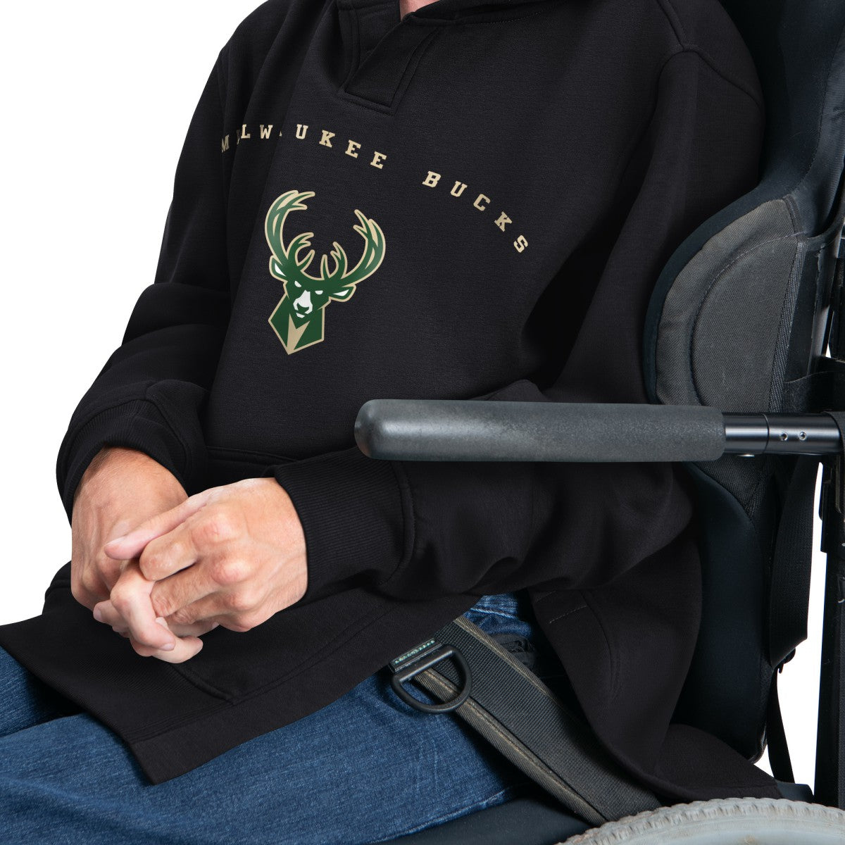 Milwaukee Bucks G-III Sports by Carl Banks Adaptive Team Arc Fleece Hoodie - Black sale