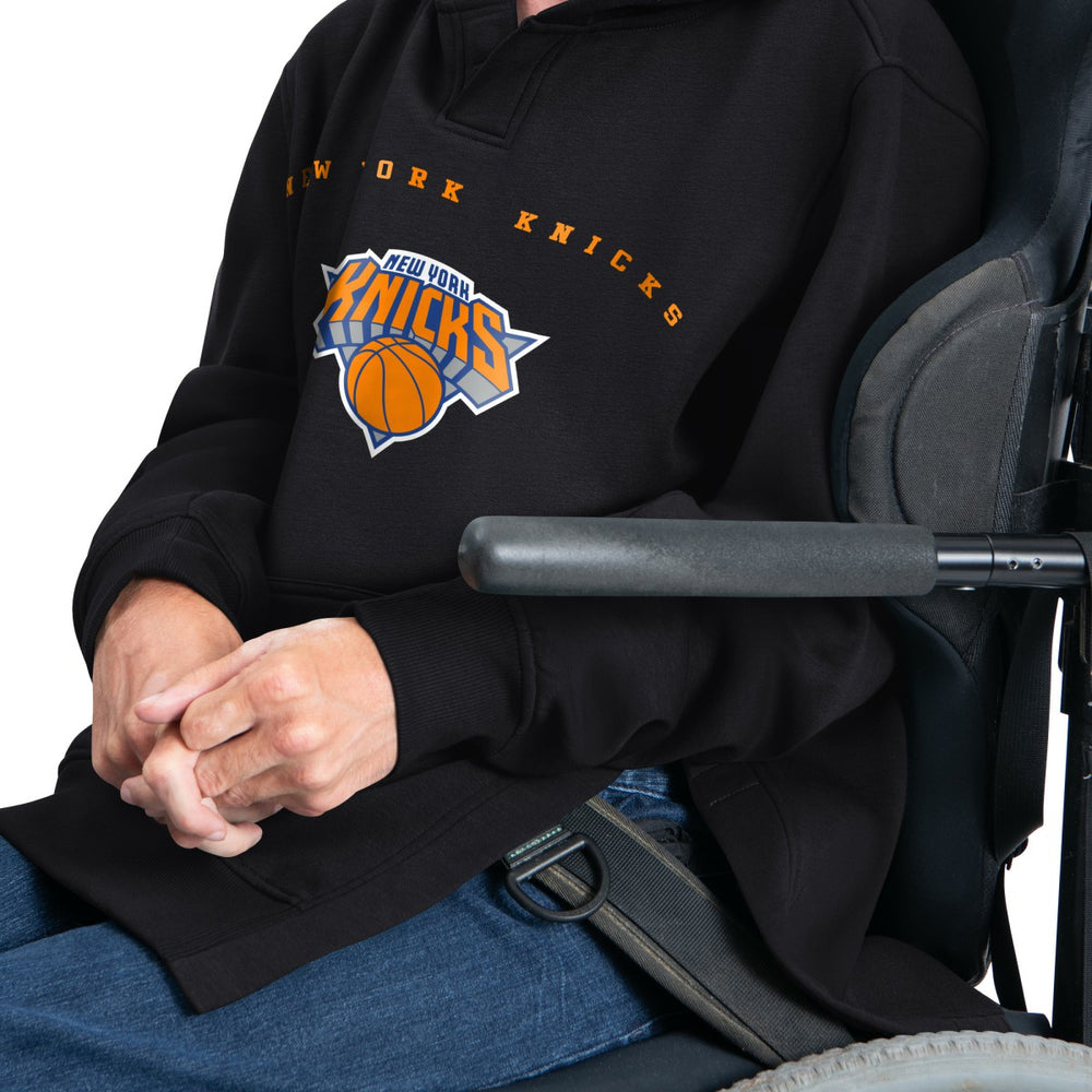 New York Knicks G-III Sports by Carl Banks Adaptive Team Arc Fleece Hoodie - Black for sale