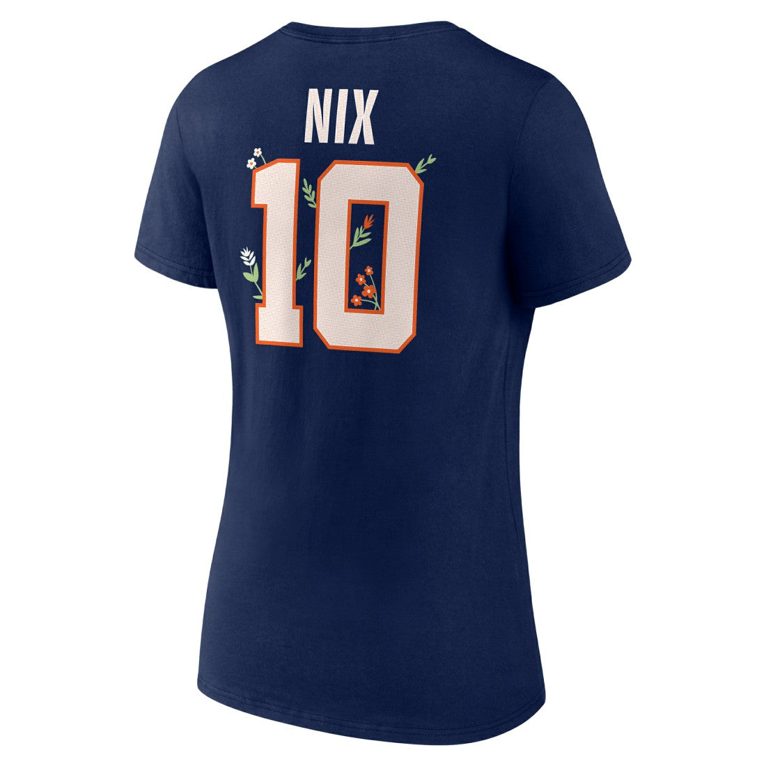 Bo Nix Denver Broncos Women's Floral Name & Number V-Neck T-Shirt - Navy online