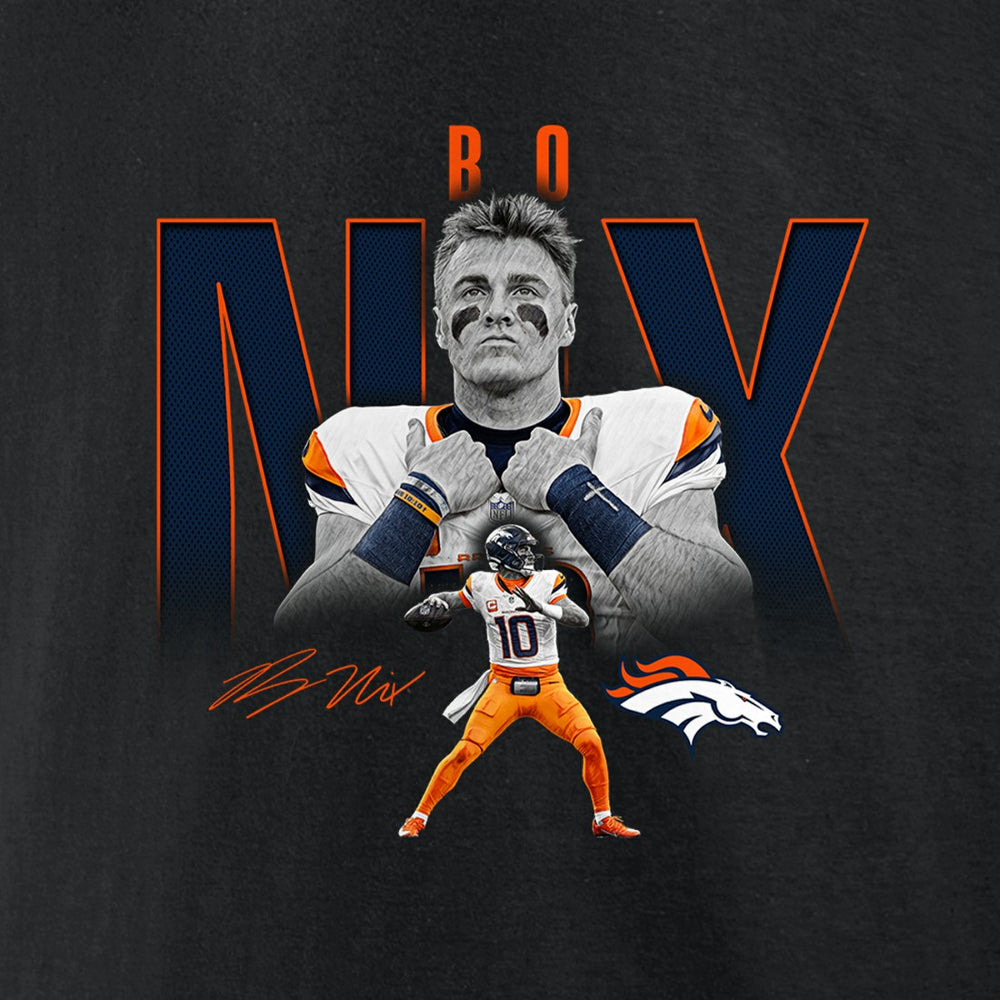 Bo Nix Denver Broncos Humble Shadow Player Graphic T-Shirt - Black outlet