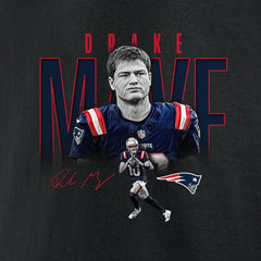 Drake Maye New England Patriots Humble Shadow Player Graphic T-Shirt - Black for sale