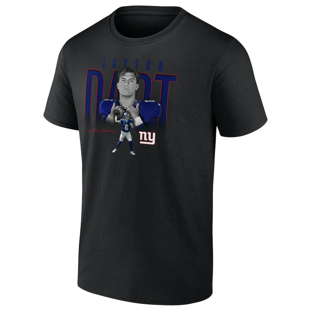 Jaxson Dart New York Giants Humble Shadow Player Graphic T-Shirt - Black online