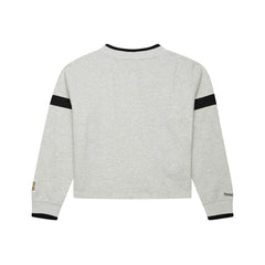 Los Angeles Dodgers Women's Cooperstown Collection V-Neck Cropped Toggle Sweatshirt Heather Gray