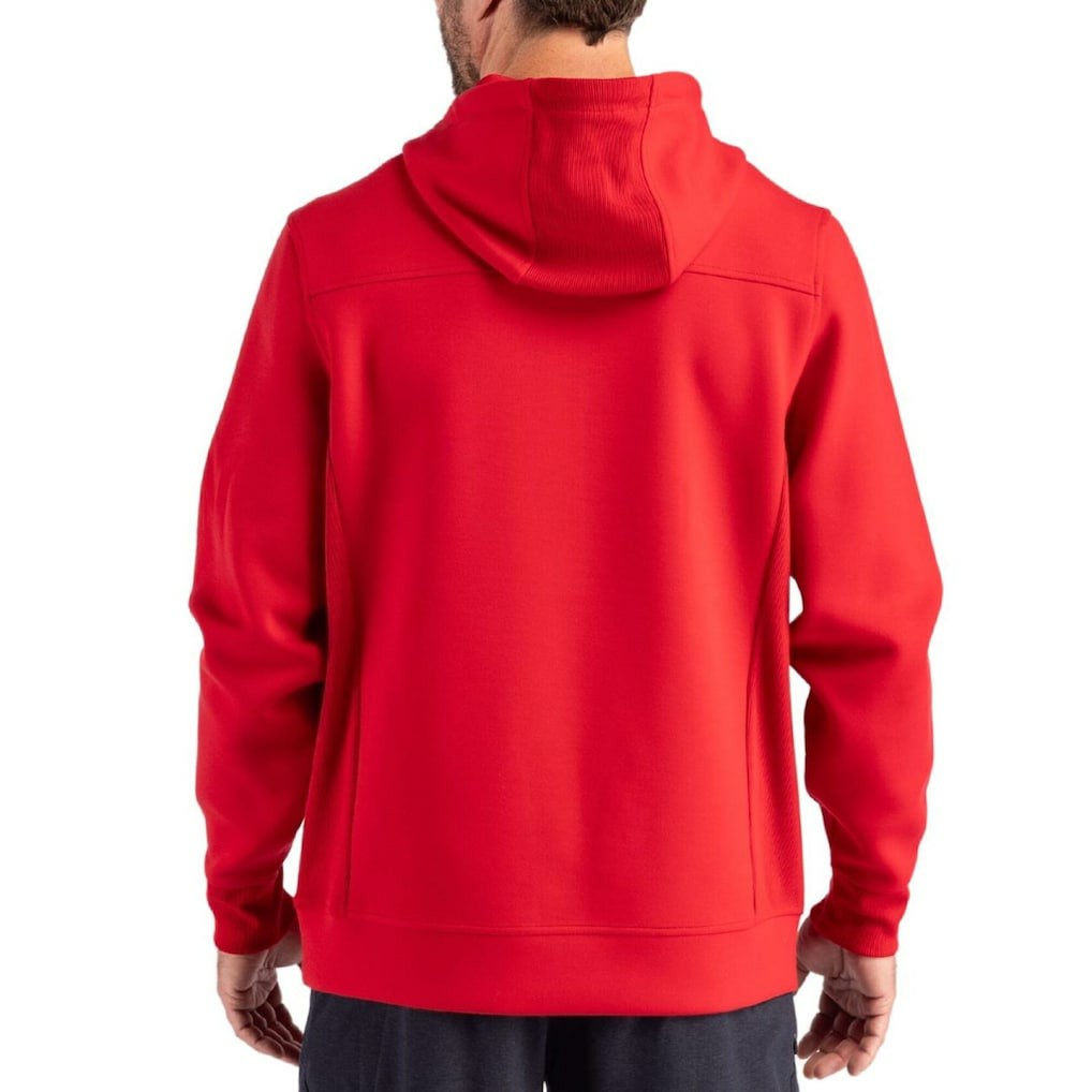 San Francisco 49ers Cutter & Buck Roam Eco Half-Zip Recycled Pullover Hoodie - Scarlet online