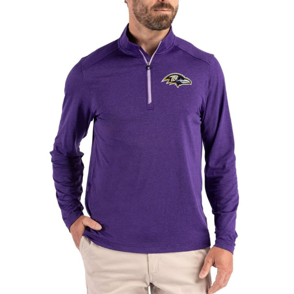 Baltimore Ravens Cutter & Buck Coastline Epic Comfort Recycled Quarter-Zip Pullover - Purple online