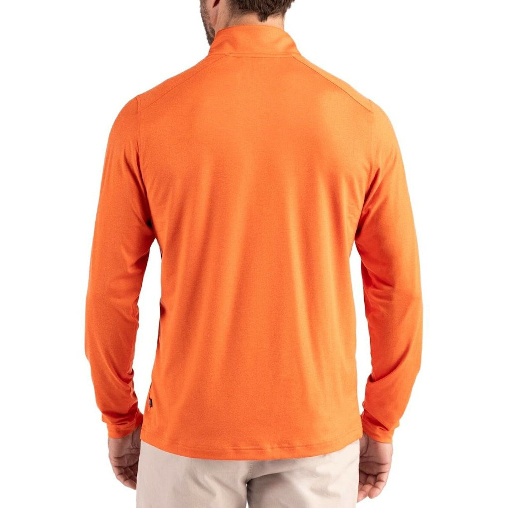 Cleveland Browns Cutter & Buck Coastline Epic Comfort Recycled Quarter-Zip Pullover - Orange outlet
