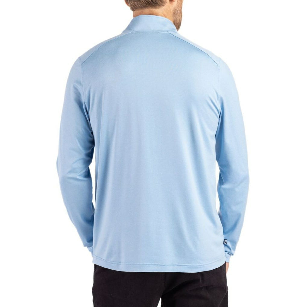 Los Angeles Chargers Cutter & Buck Coastline Epic Comfort Recycled Quarter-Zip Pullover - Powder Blue on sale