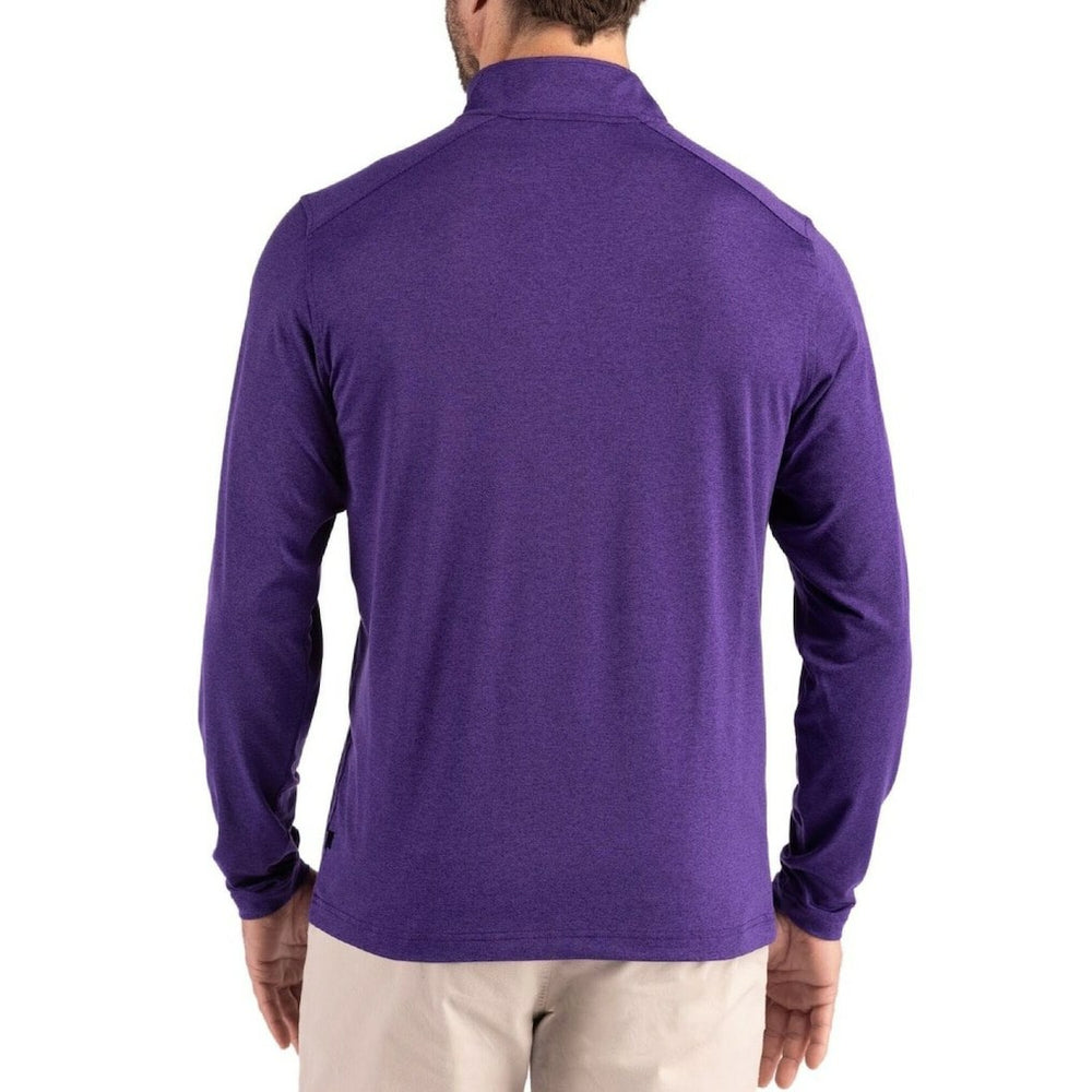 Minnesota Vikings Cutter & Buck Coastline Epic Comfort Recycled Quarter-Zip Pullover - Purple for sale