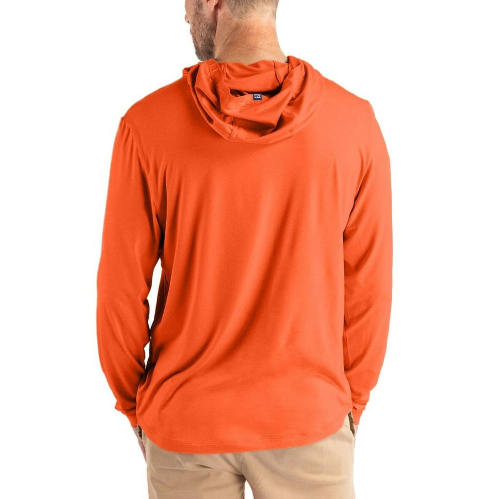 Miami Dolphins Cutter & Buck Coastline Epic Comfort Recycled Long Sleeve Hoodie T-Shirt - Orange for sale