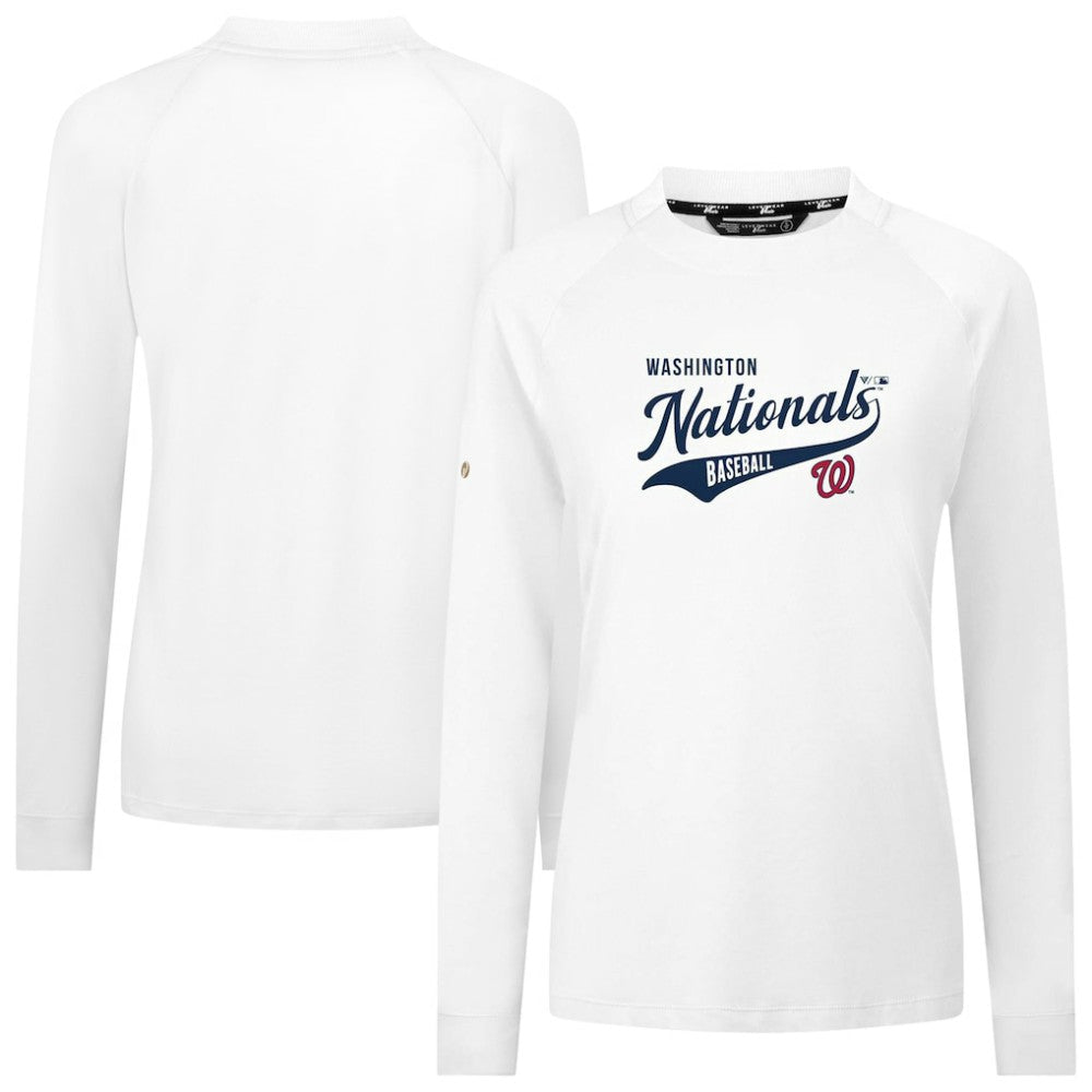 Washington Nationals Levelwear Women's Slender Glide T-Shirt White
