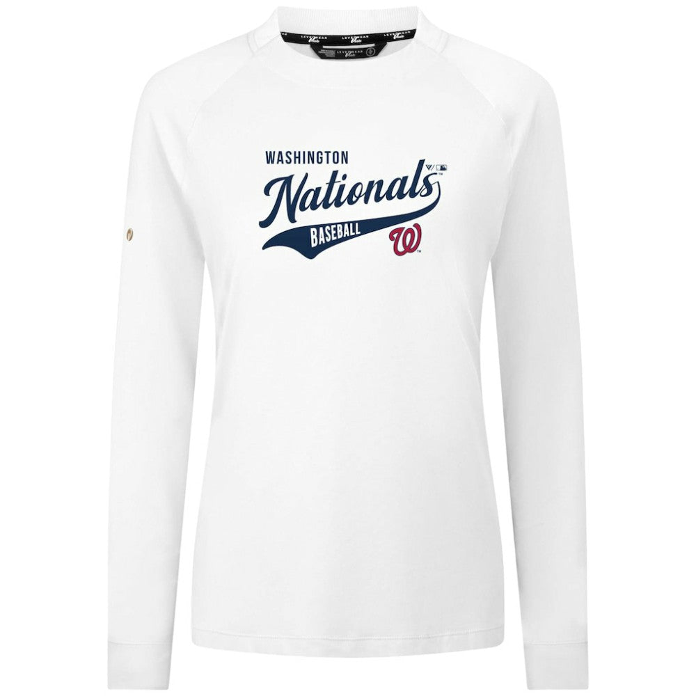 Washington Nationals Levelwear Women's Slender Glide T-Shirt White