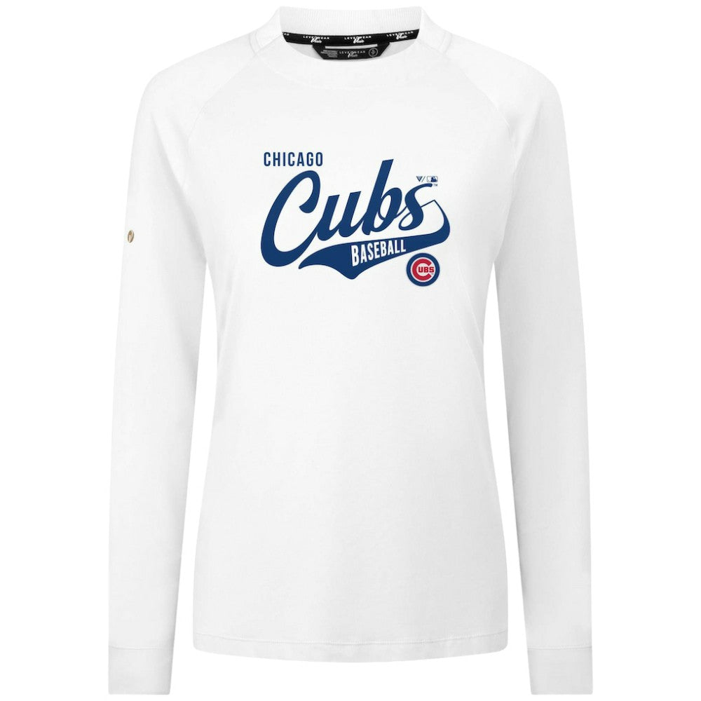 Chicago Cubs Levelwear Women's Slender Glide T-Shirt White
