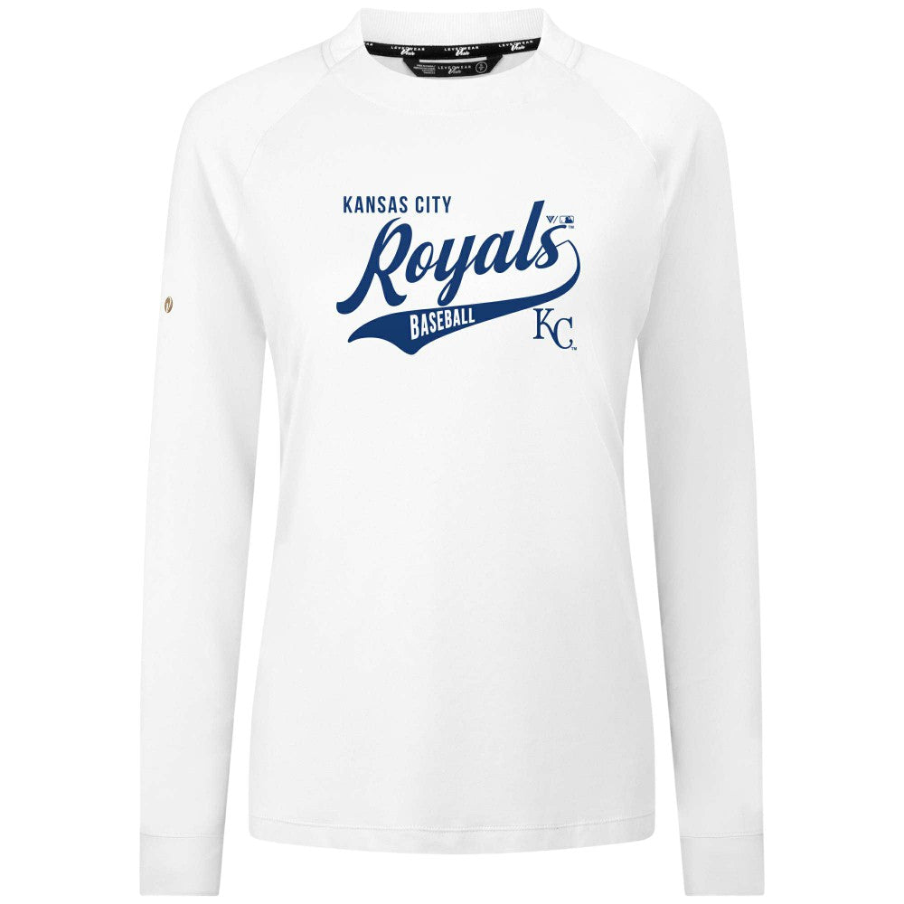 Kansas City Royals Levelwear Women's Slender Glide T-Shirt White